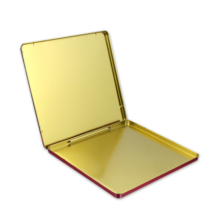 Big Size Hinged Lid Chocolate Tin Box Metal